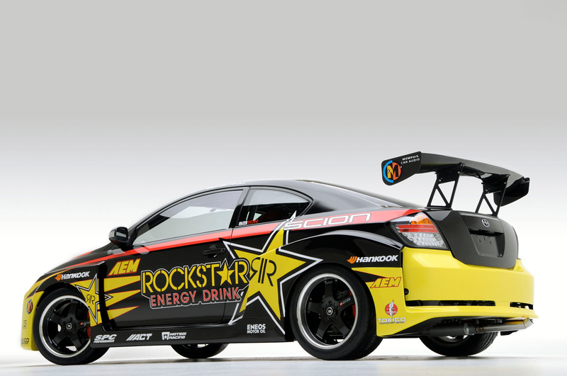 Illustration for article titled Tanner Foust's Scion tC Drift Car: V8-Powered, RWD, Ridiculous